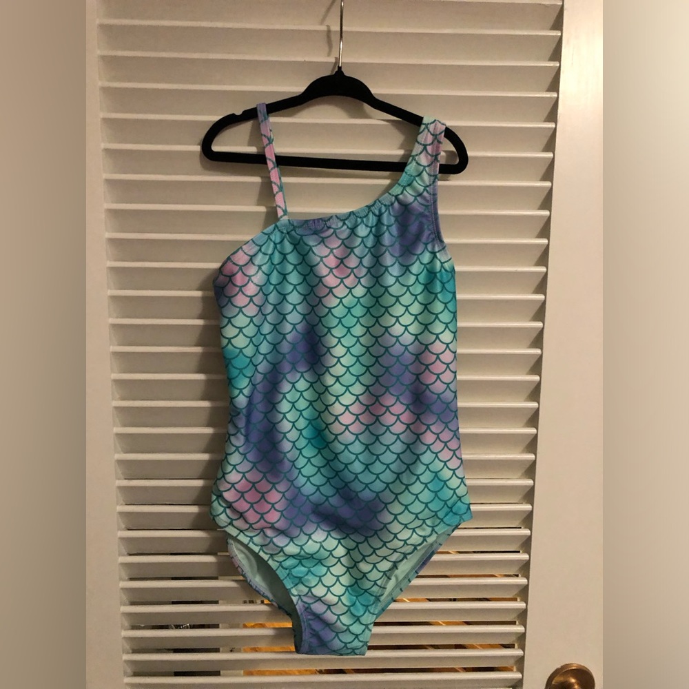SO- mermaid print swimsuit-girls size 10